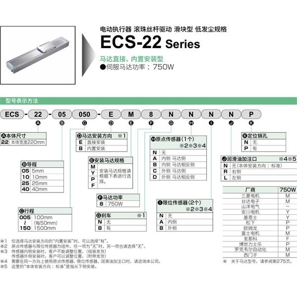 CKD喜開理電動執(zhí)行器（無馬達(dá)型）滑塊型ECS-22-10025-EM8NNNNN